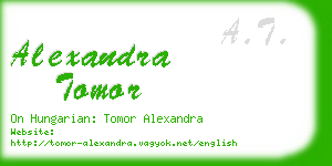 alexandra tomor business card